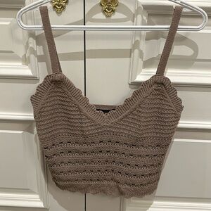 Knit 100% cotton cami size medium taupe colour
